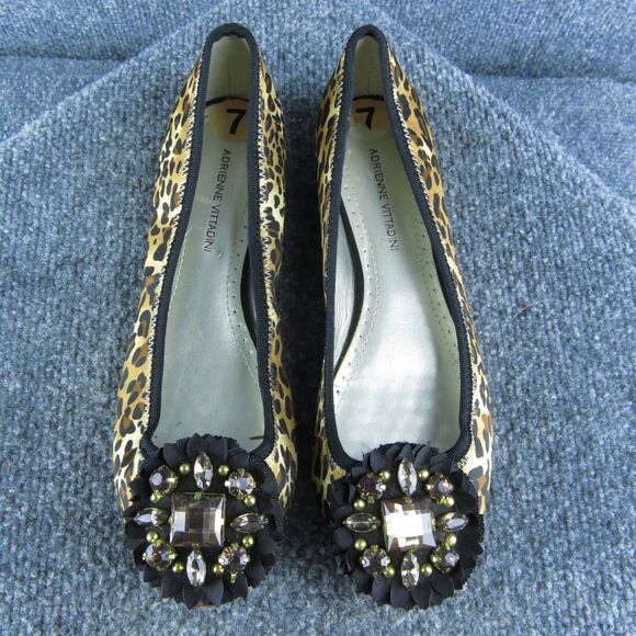 Adrienne Vittadini Carmelita Jewel‎ Women Ballet Size 7 Medium Brown Synthetic - Picture 3 of 9